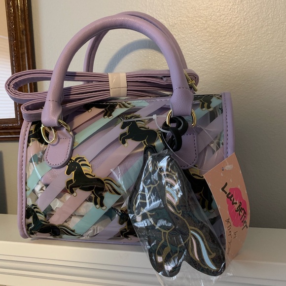 Betsey Johnson Handbags - Betsey Johnson Unicorn Clear Mini Crossbody Purse